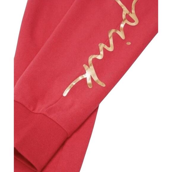 Victoria's Secret Pink Classic Fit Joggers Red and Gold SweatPants Size Large - Picture 2 of 12